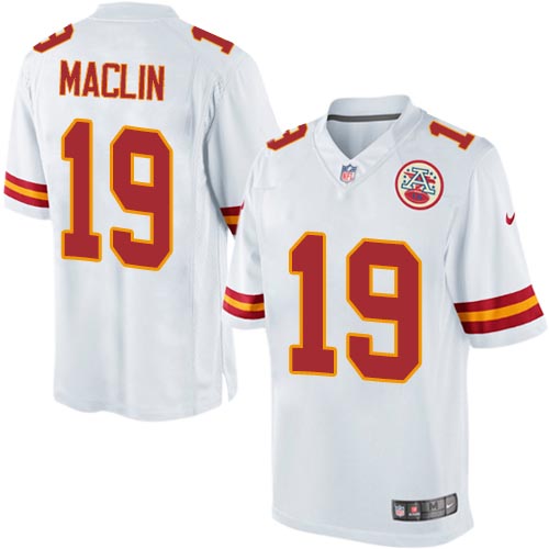 Men's Limited Jeremy Maclin Nike Jersey White Road - #19 NFL Kansas City Chiefs